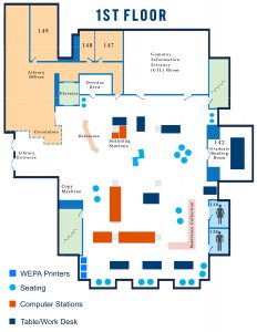 Library 1st Floor Map