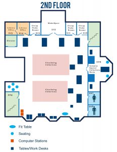 Library 2nd Floor Map