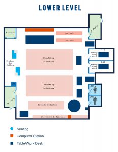 Library's Lower Level Map