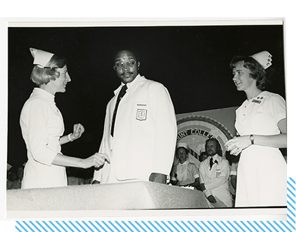 Men are first admitted to the Nursing program