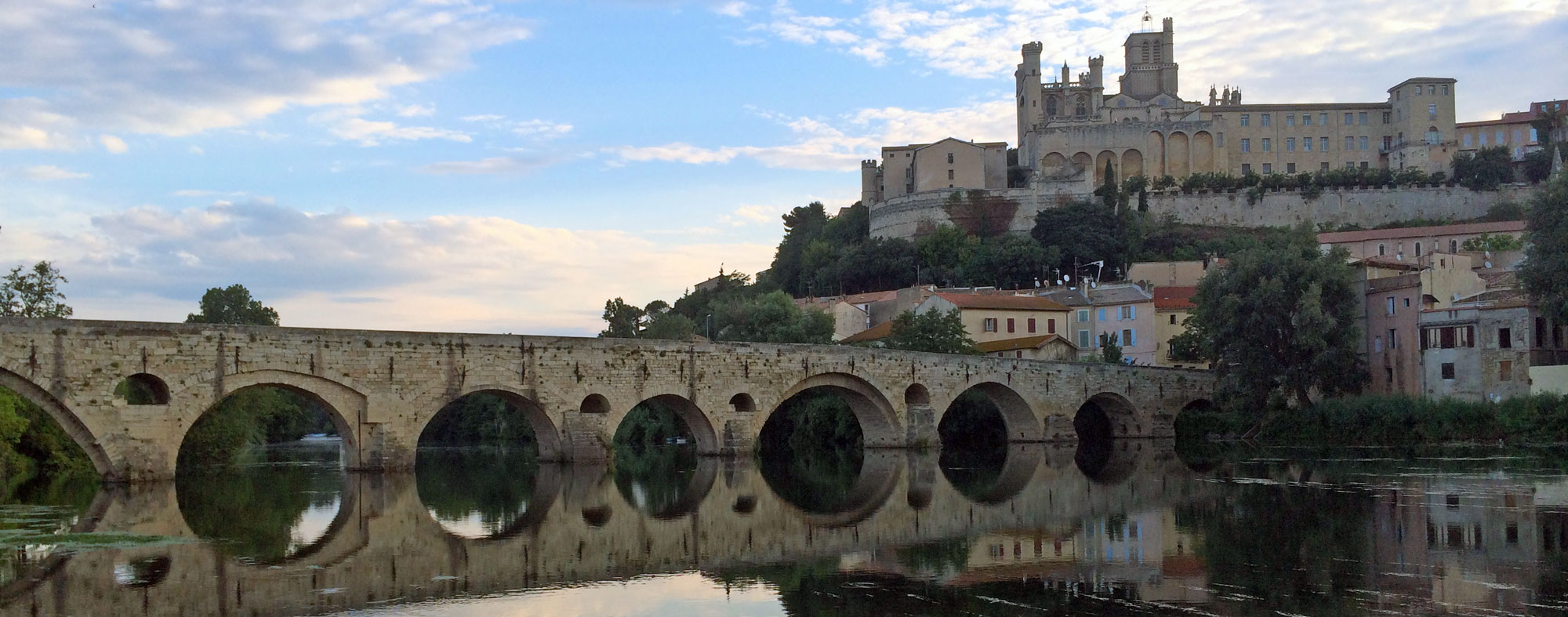 Beziers, France at sunset